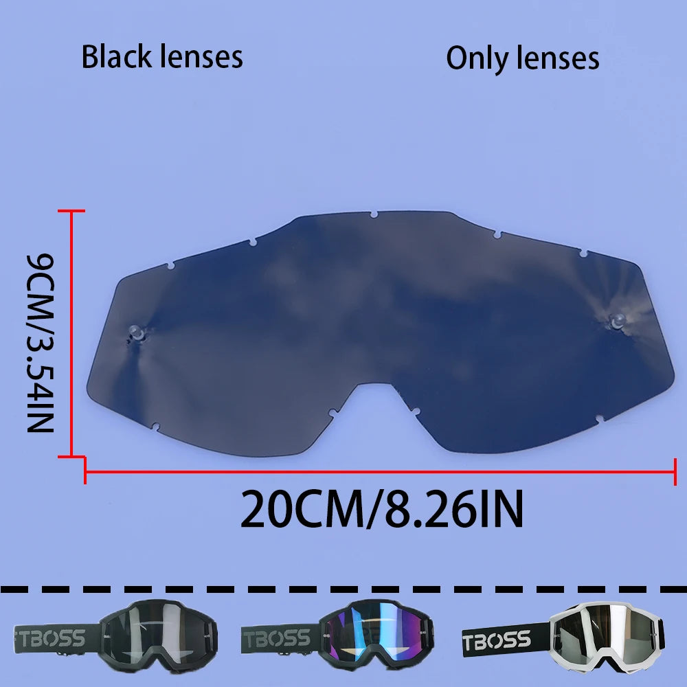Gafas de Motocross MX Todoterreno, Antipolvo, Antiviento, con Lentes de PC para Casco de Carreras de Motocross