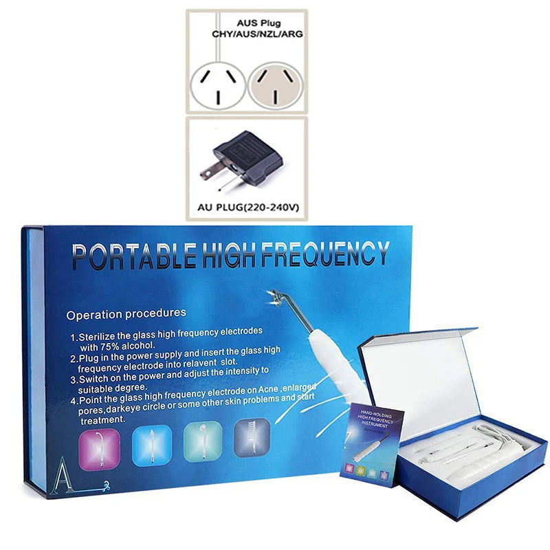 Instrumento de electroterapia, peine de electroterapia, tratamiento portátil del acné, varilla de electroterapia de ozono, instrumento de belleza de alta frecuencia
