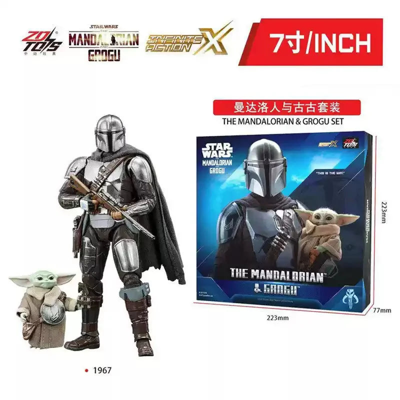 Figura de acción modelo ZD Toy 1/10 Star Wars Yoda R2D2 Darth Vader Stormtrooper Mandalorian Din Djarin Grogu Luke Skywalker