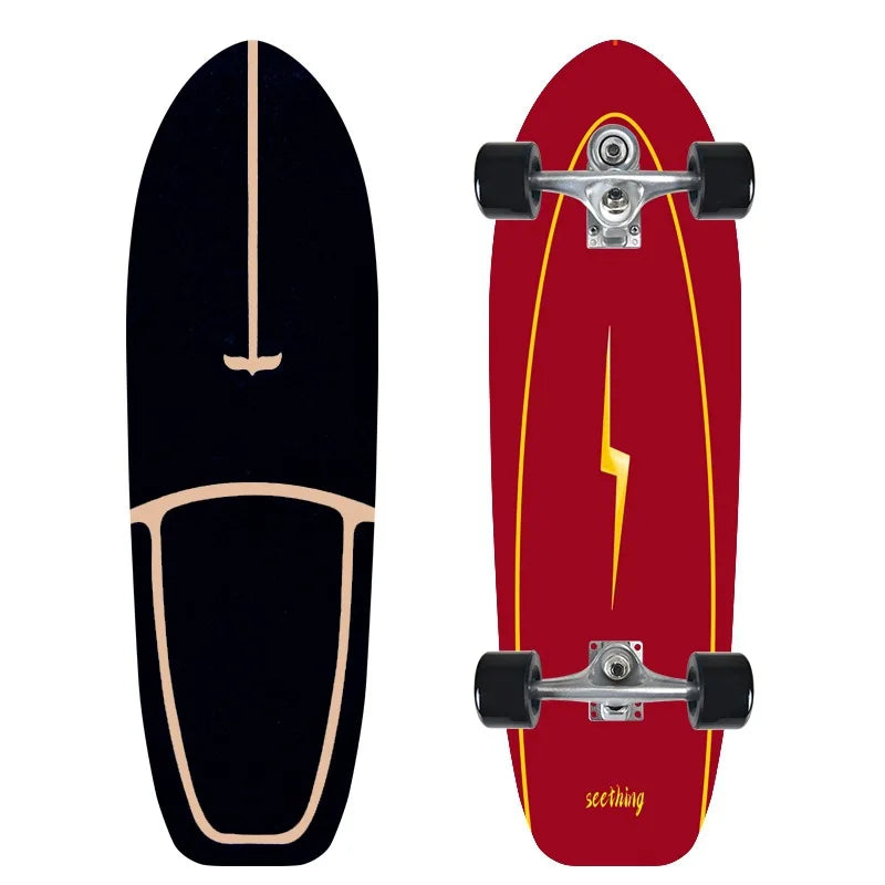Monopatín de surf individual CX7 de arce para carving, cruiser, longboard, para pumping, deportivo y genial