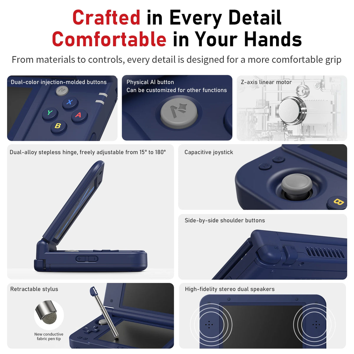 Consola de Juegos Portátil Plegable Anbernic RG DDS con Pantalla Doble, Android 16, CPU Qualcomm Snapdragon G2, Reproductor de Videojuegos RGDDS