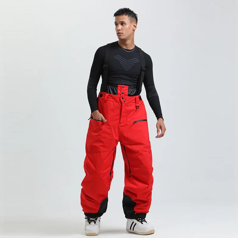 Pantalones de Esquí Gsou para Mujer, Impermeables, para Deportes de Montaña, Invierno, para Hombre y Mujer, Overoles de Snowboard con Tirantes, Pantalones de Nieve Cálidos para -40 Grados