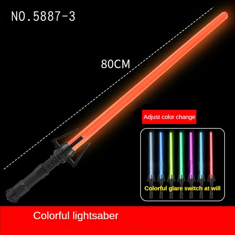 Nuevo sable de luz de 80/66 cm para duelo, espada láser RGB, juguete con 7 colores, sable de luz Force FX para niños, juguete FOC, regalo de espada láser Jedi, 2 unidades