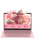 Portátil de 15,6 pulgadas en color rosa, procesador N95, 16 GB DDR4, SSD de 512 GB, desbloqueo por huella dactilar, pantalla FHD, teclado retroiluminado, interfaz múltiple