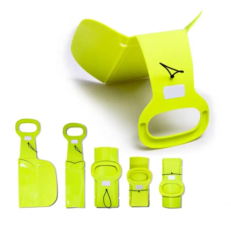 Trineo de nieve para deportes de invierno al aire libre, tablas de esquí plegables portátiles con mango para niños, accesorio de esquí en nieve