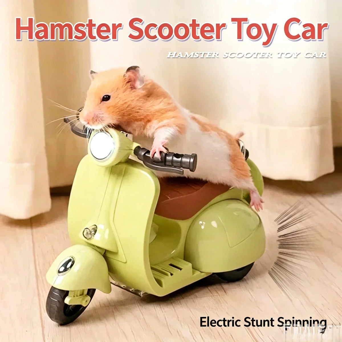 Hamster Scooter Toy | 360° Stunt Rotation Electric Mini Motorcycle Pet Riding Toy Viral Hot Selling