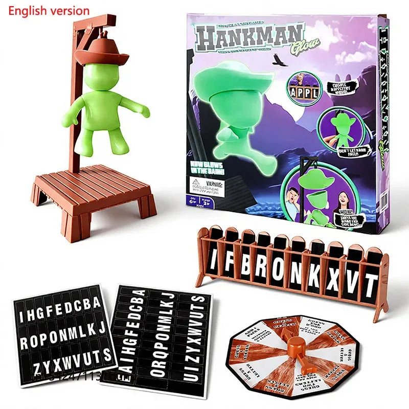 Nuevo juego de adivinación de excepto misterioso magnético de vaquero, juego de palabras de mesa de colapso de Gallows, juego de fiesta familiar, juguete de Navidad
