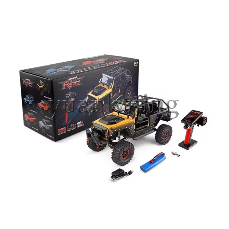 104026 RC Rock Crawler 1/10 Camioneta Todoterreno 4WD de Escalada, Coche de Juguete con Control Remoto 2.4G para Regalo y Hobby