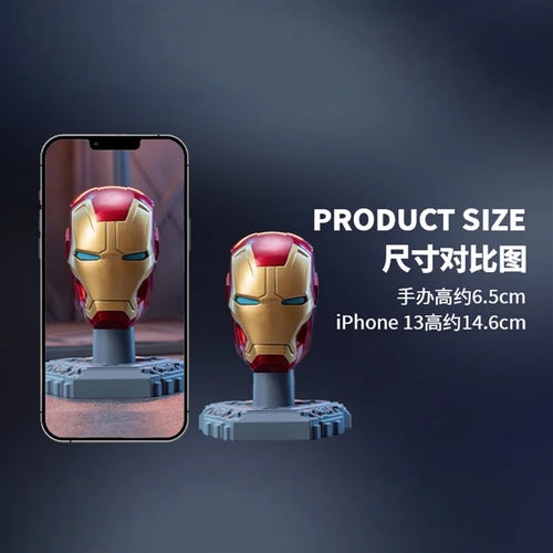 MORSTORM 9 Uds 6,5 CM casco de Iron Man MK7 MK15 MK16 MK21 MK46 MK85 MK42 Tony Stark casco de montaje se puede abrir figura de acción de juguete