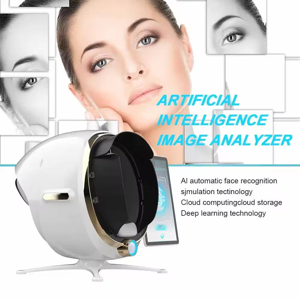 Máquina Multifuncional de Análisis de Piel 3D, Escáner Facial Profesional para Análisis de Arrugas, Acné, Pigmentación e Hidratación para Belleza