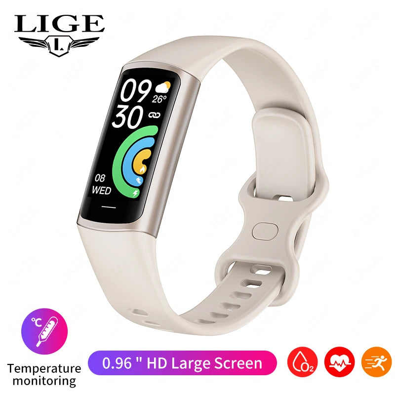 Nueva pulsera deportiva, monitor de fitness, rastreador de salud, banda inteligente, conexión telefónica, resistente al agua, reloj inteligente con monitor de frecuencia cardíaca para Android e iOS