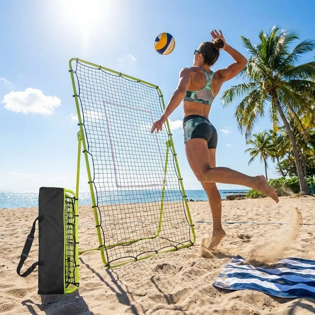 Red de Rebote Plegable y Ajustable para Voleibol, 178x101cm, Red de Entrenamiento Grande para Rebotes, Multiángulo para Bumping, Spiking y Setting