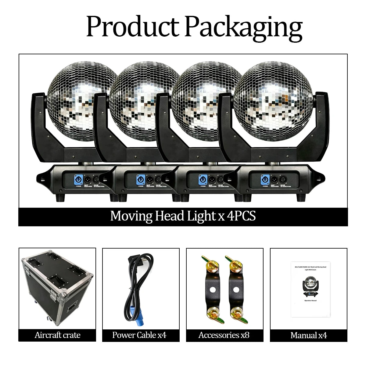 Luz de cabeza móvil tipo bola de espejos de 120W, luz de escenario rotativa DMX512 de 120W para fiestas, bares, KTV, clubes y bodas
