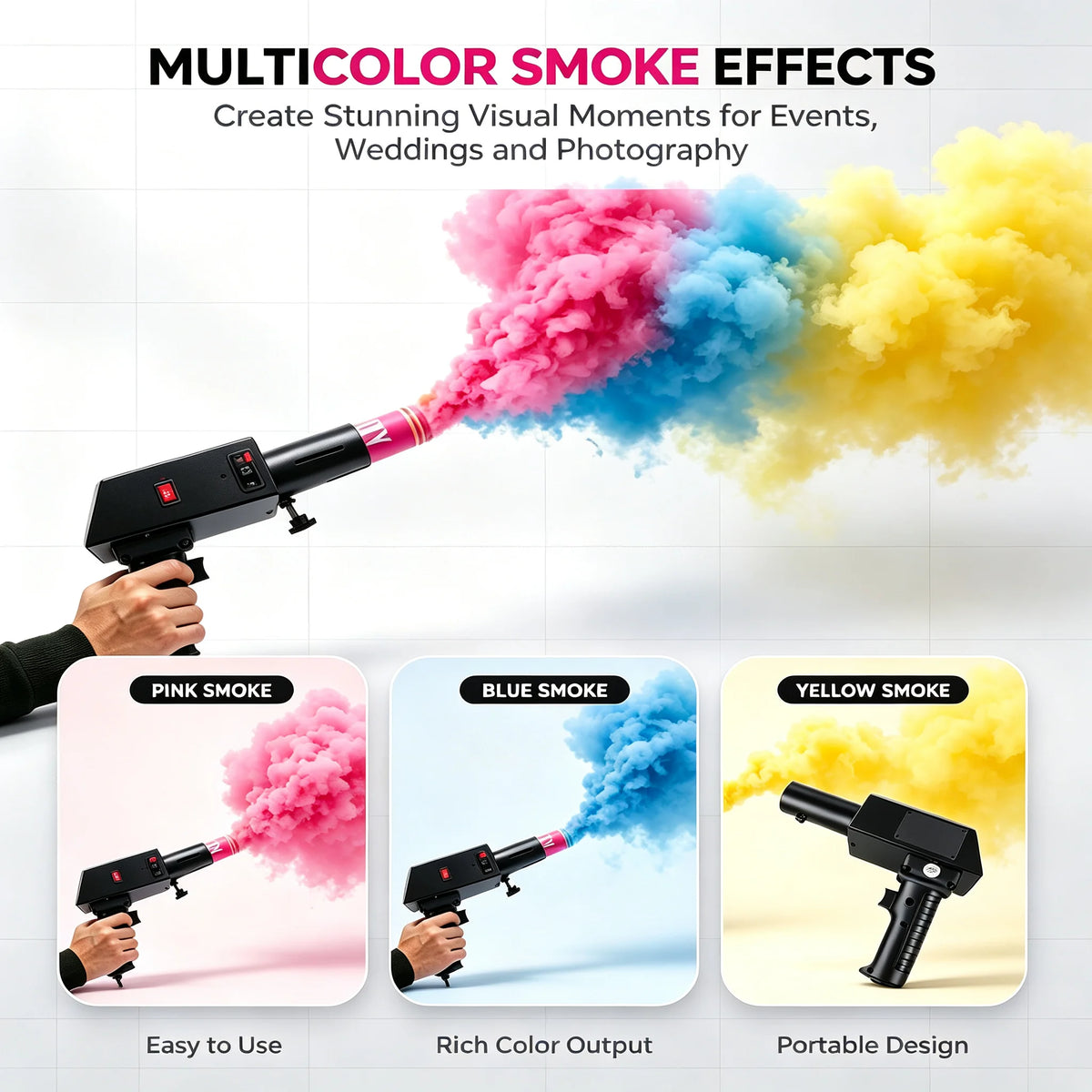 Pistola de Pirotecnia Fría Portátil para Fiestas, Bodas, Cumpleaños, Escenarios, Lanzador de Chispas para Interiores, Compromisos
