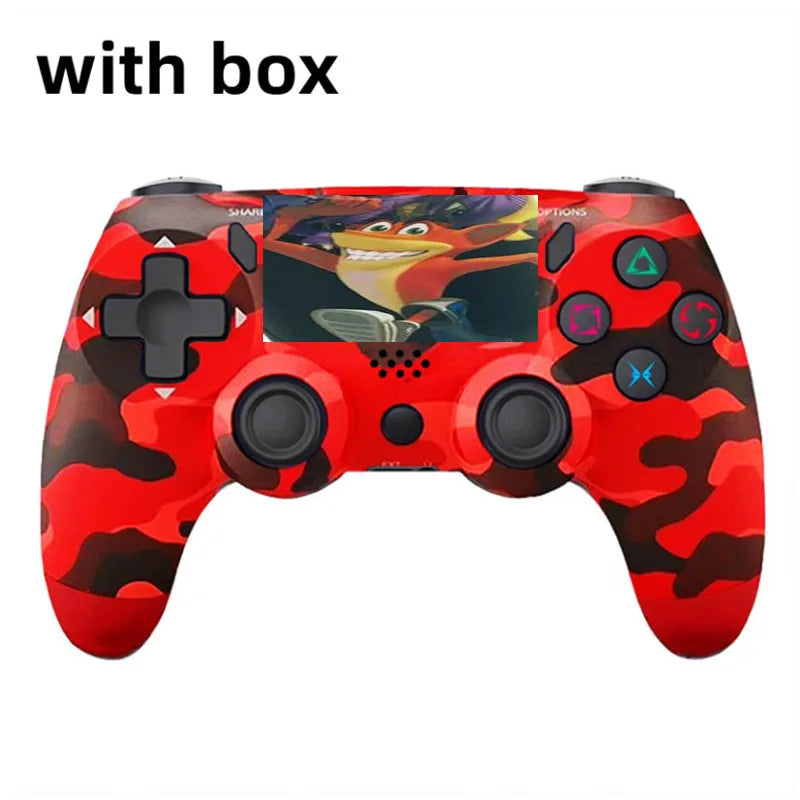 Wireless  Controller Gamepad 6-Axis Dual Vibration With LED Light Bar Joystick Joypad For PS Console /PC/iPad/Andriod/iPhone