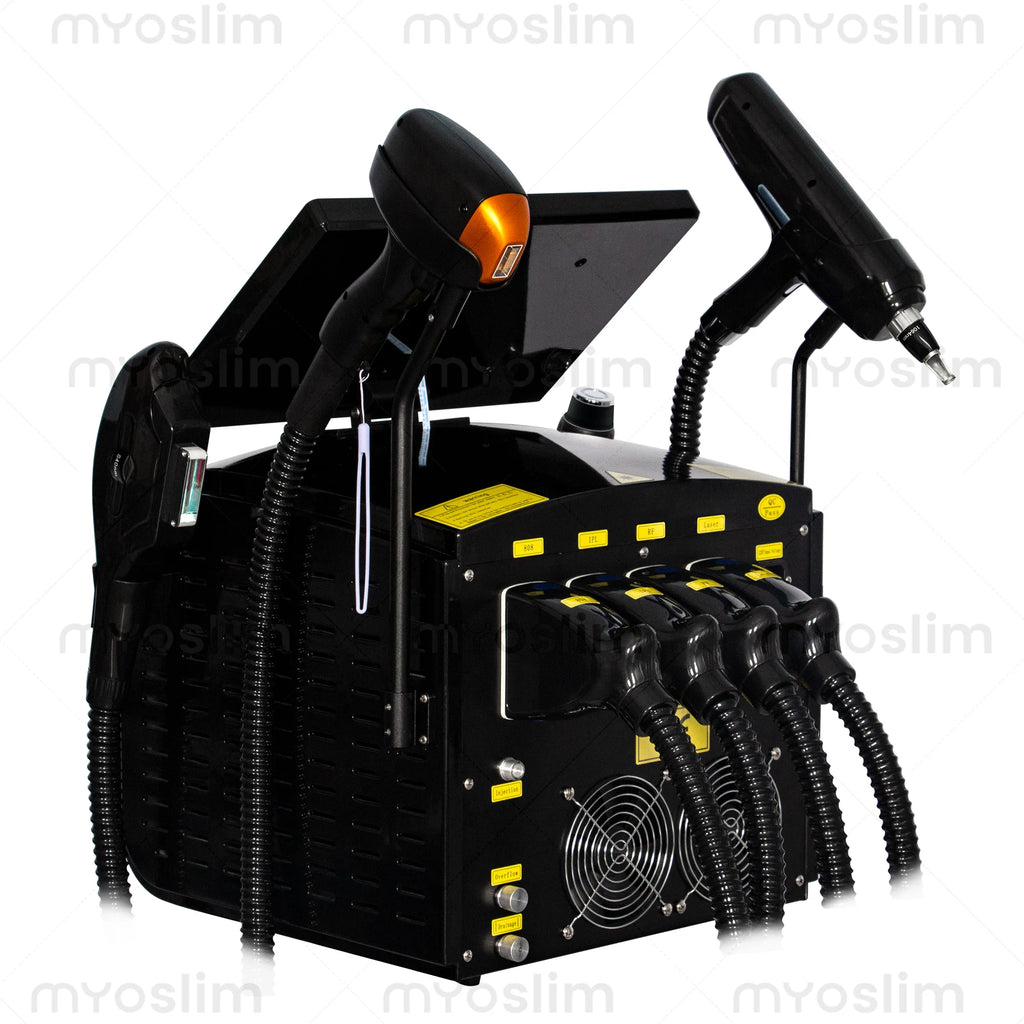Máquina de Depilación Láser de Diodo 4 en 1 808 Alexandrite 5000W, IPL de Picosegundos, Radiofrecuencia, Reafirmación de la Piel, Eliminación de Tatuajes, Rejuvenecimiento Facial con Fotones