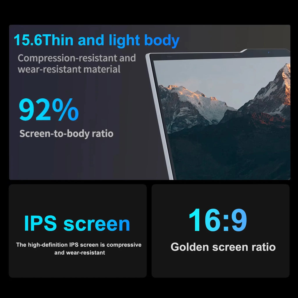 Nueva computadora portátil de 15.6" Intel i9-10980HK/9900U, PC Windows 11, teclado retroiluminado, 16GB RAM, 1TB SSD, computadora para oficina y estudio