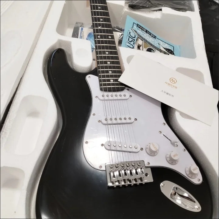 Guitarra Eléctrica de 6 Cuerdas con Pastillas SSS SSH 1V2T5W, 22 Trastes, Modelo ST para Principiantes