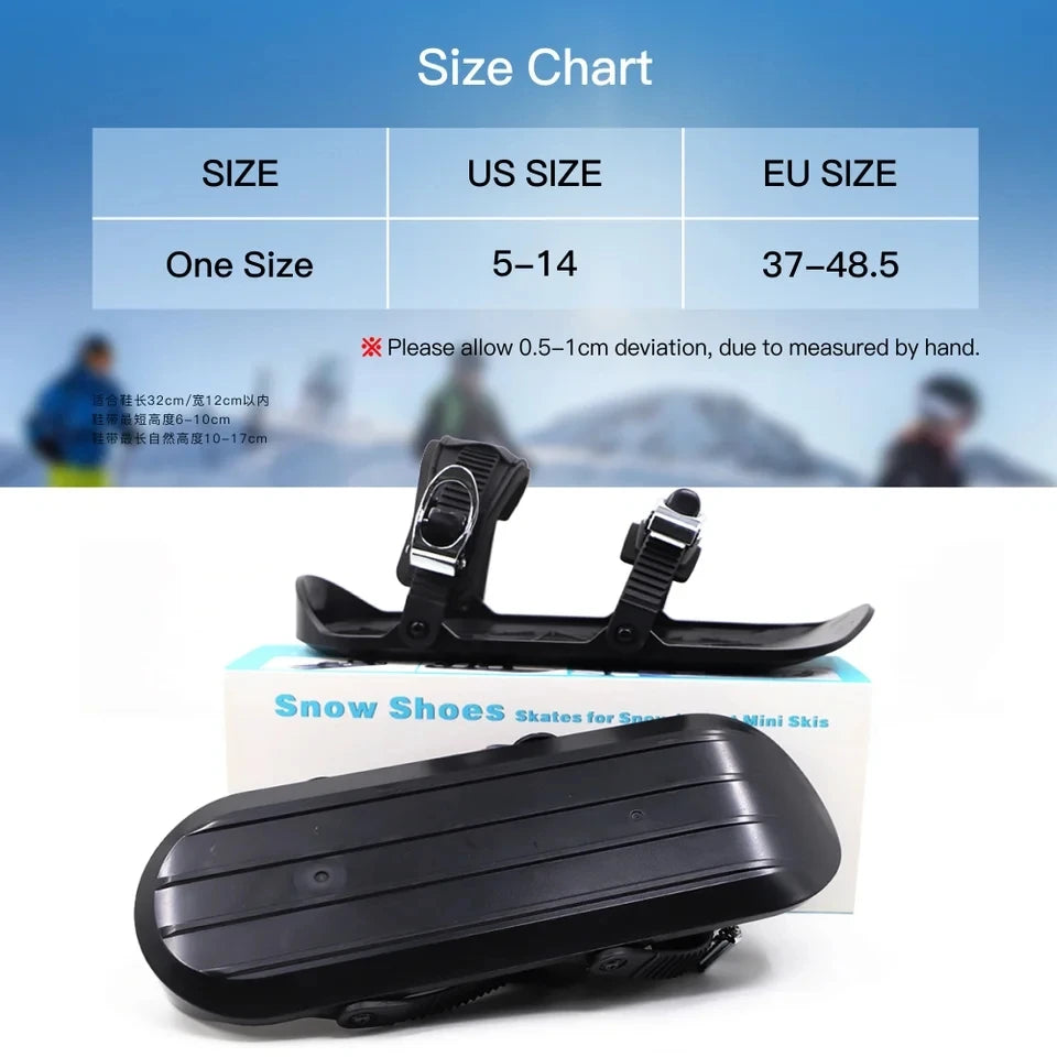 Esquís Cortos Mini Ajustables Portátiles con Botas, Skiboards, Snowblades para Adultos, Deportes de Invierno al Aire Libre, Esquí, Snowboard