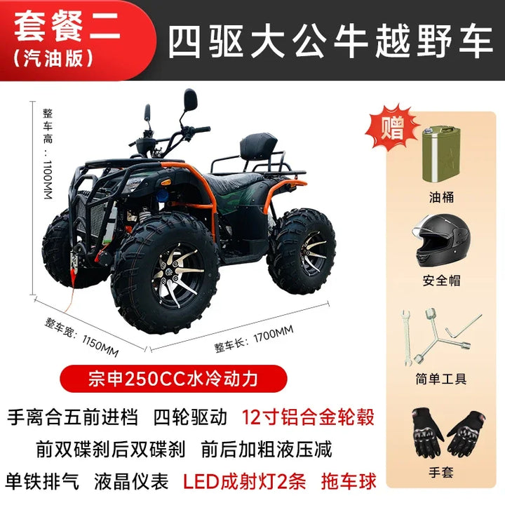 TQH Jungle Off-Road ATV todo terreno de cuatro ruedas para adultos de alto valor motocicleta de celebridades de Internet