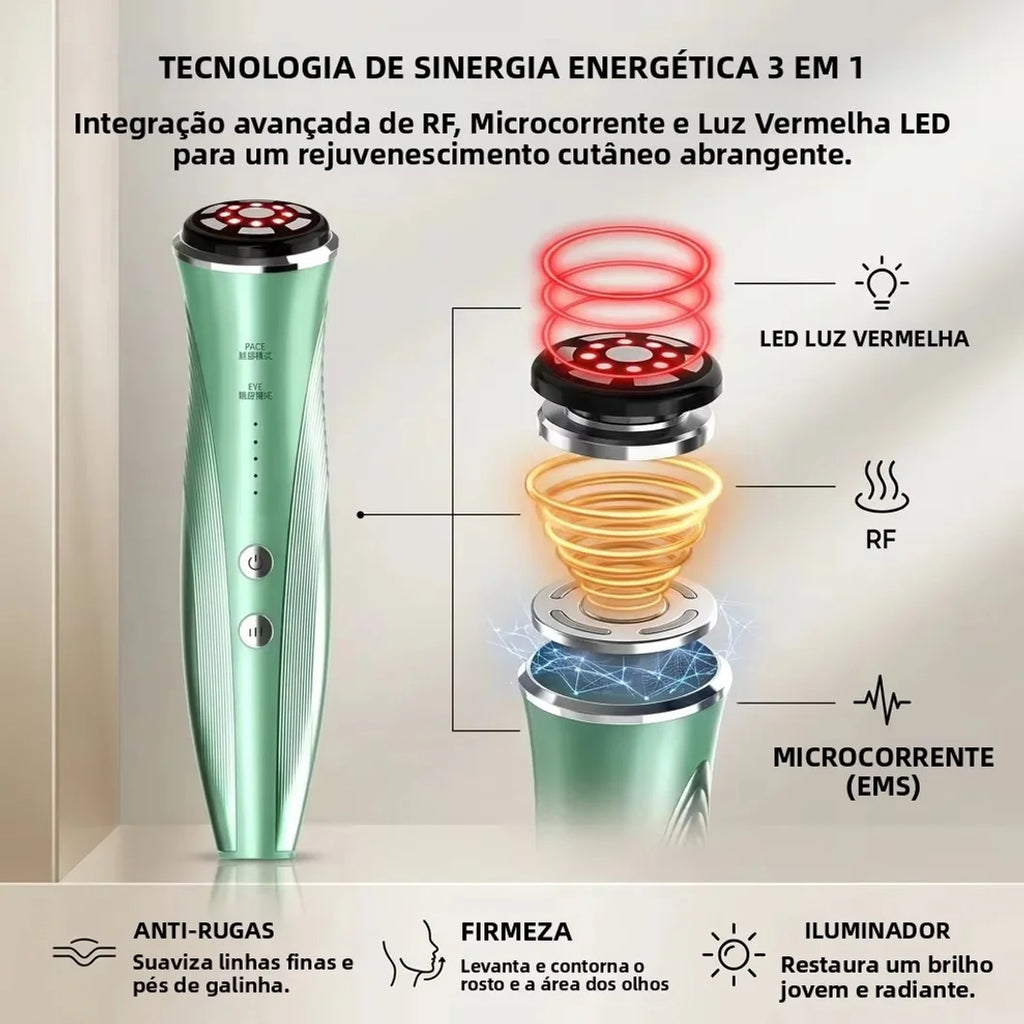 Máquina de Belleza para el Cuidado Facial con Esencia de Mascarilla Facial Doméstica, Compresa Caliente, Lifting de Ojos, Cuidado de la Piel y Masaje Facial
