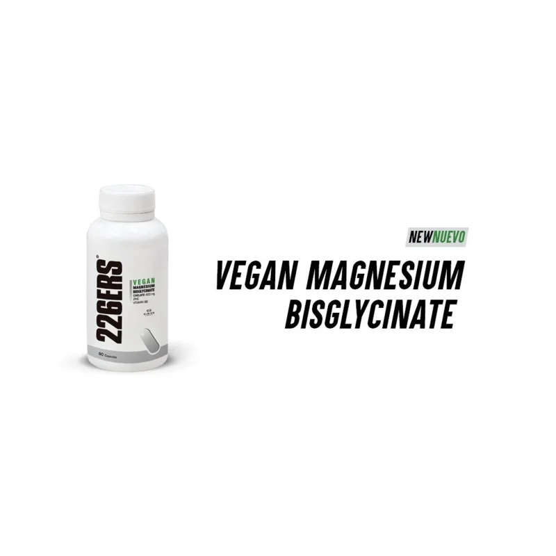 226ERS PACK 2 UNDS MAGNESIO VEGAN MAGNESIUM BISGLYCINATE - MAGNESIO QUELADO, ZINC Y VITAMINA B6 90 CAPS