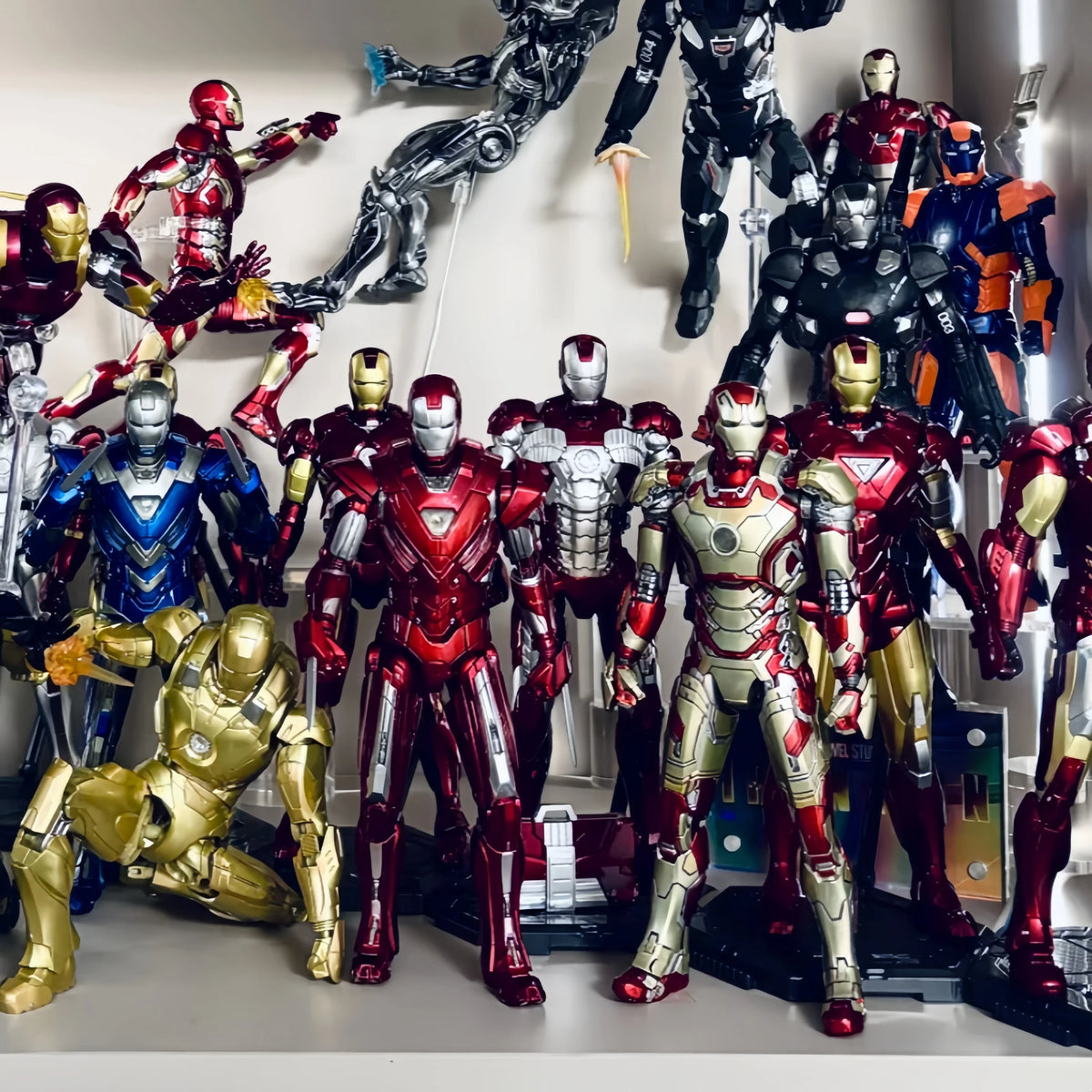 Caja Sorpresa Original de Fondjoy, Figuras de Acción de Marvel Iron Man Infinite Legends Mk2 Mk6 Mk21 Mk42 Mk43 War Machine, Juguetes para Niños, Regalo Genial