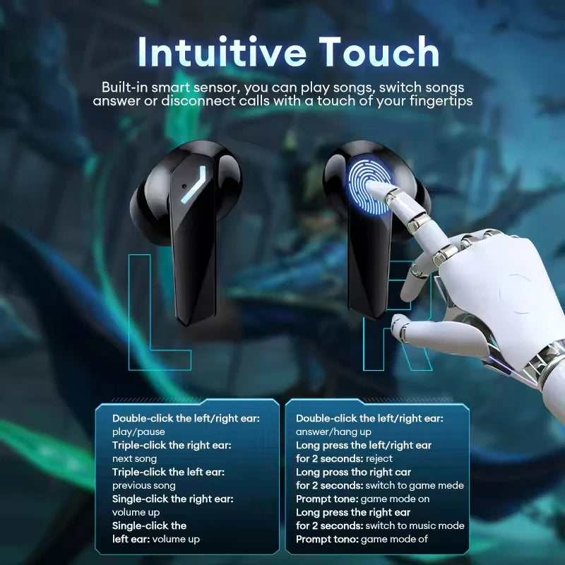 Lenovo New  XT53 Bluetooth V5.4 Earphones LED Power Display Gaming Headphones Waterproof Anti-sweat Upgraded Wireless Earbud