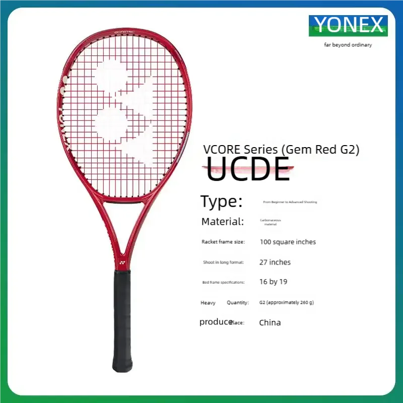 YONEX/Yonex 08 VCORE ACE Octava Generación Raqueta de Tenis de Carbono Ofensiva con Efecto yy