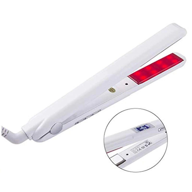 Plancha de Pelo Profesional con Ultrasonido e Infrarrojos para el Cuidado del Cabello Frío, Repara el Cabello Dañado, Encrespado y Seco, Herramienta de Estilizado