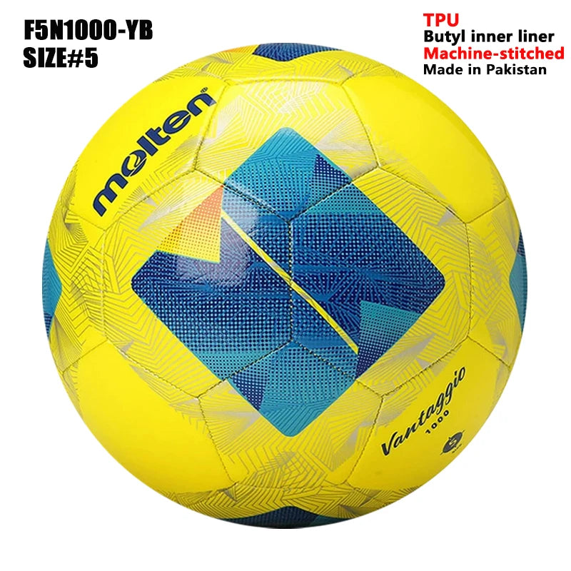 Balones de Fútbol Molten 2027, Tamaño Estándar 5 y 4, Alta Calidad, para Deportes de Equipo al Aire Libre, Partidos, Entrenamientos de Fútbol