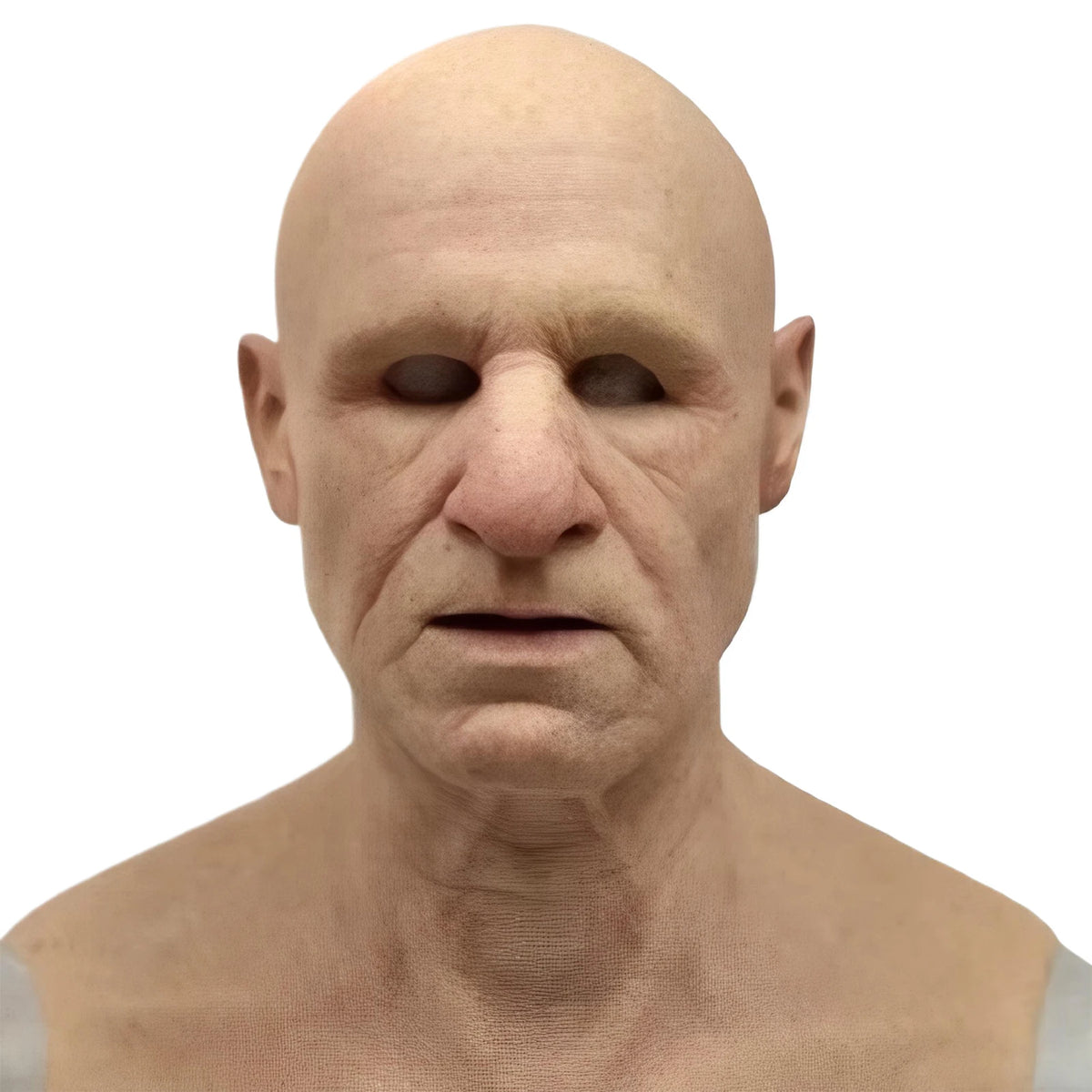 Máscara de anciano para fiesta de Halloween, suministros para fiesta del Día de los Inocentes, accesorios de Cosplay de suspense, arrugas completas para la cabeza, máscara facial