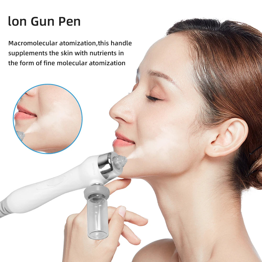 Máquina facial de oxígeno y agua 7 en 1 Nourishbelle, máscara de terapia con luz LED, limpieza profunda con hidrodermoabrasión — enchufe europeo, envío rápido desde Alemania.