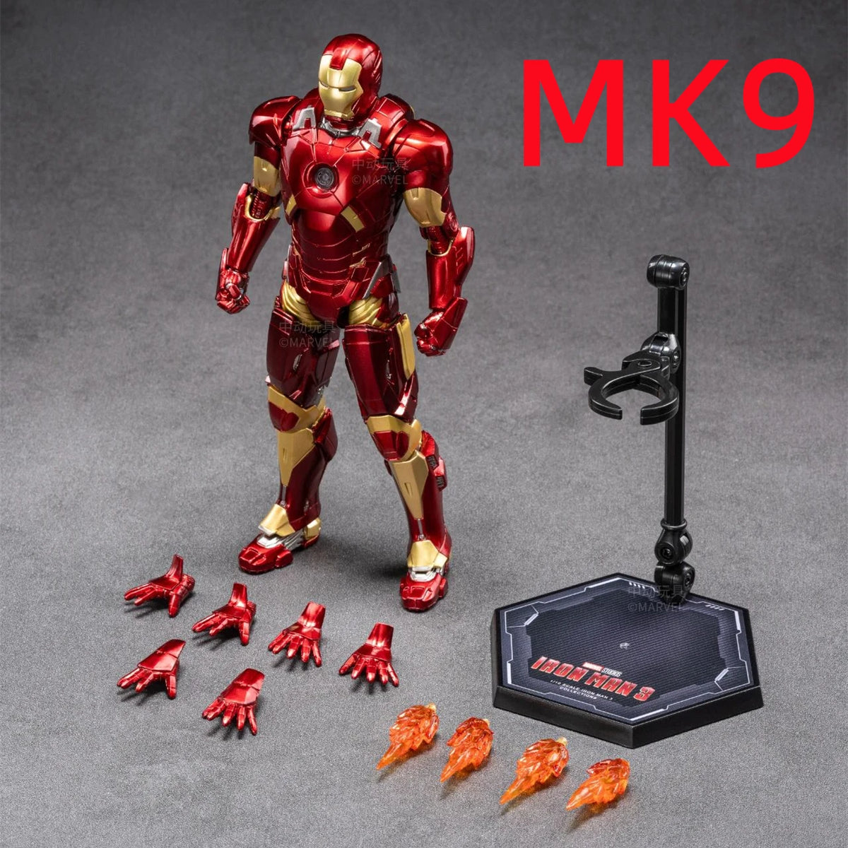 ZD Toys Iron Man figura de acción Mark 35 pargo rojo Iron Man MK 24 MK 22 MK 47 Tony Stark Ironman figura acción coleccionar juguete para regalo