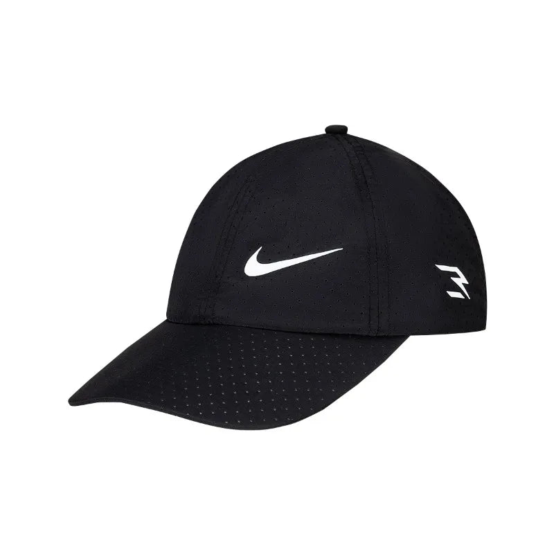 Gorra de béisbol negra para hombre y mujer Nike con logo estampado, de nailon y poliéster transpirable, informal, deportiva, para el sol - N32533077GS-001