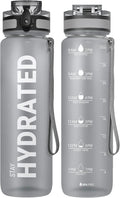 Botella de agua de 32oz, botella de agua deportiva motivacional, botellas para beber a prueba de fugas, hervidor de viaje para deportes al aire libre, botella de agua potable