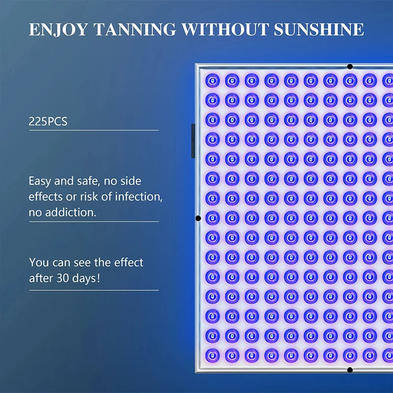 Nuevo 225 Uds LED UV ultravioleta cara cuerpo bronceado lámpara 45W bronceado de la piel lámpara para cara cuerpo hogar baño de sol lámpara bronceadora
