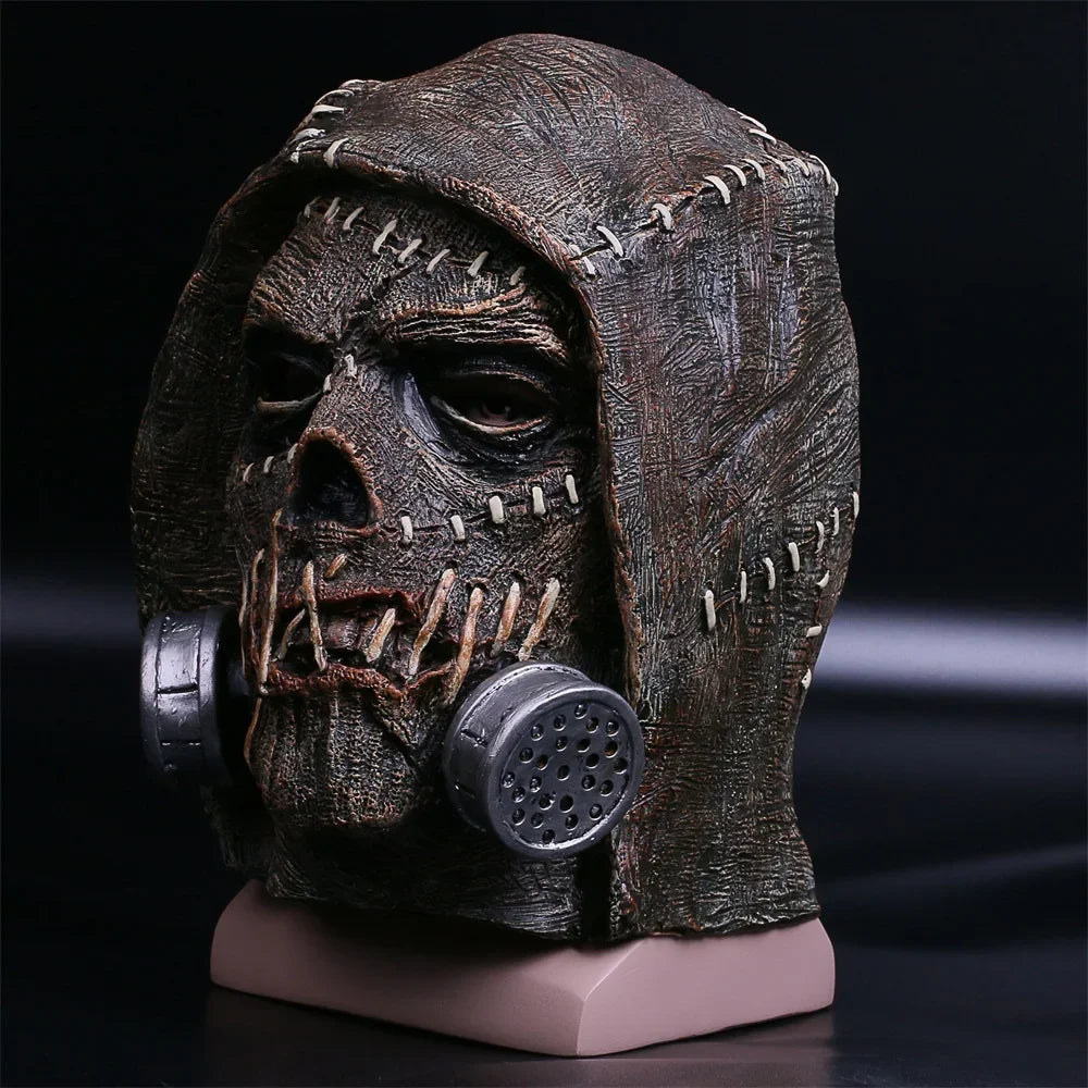 The Scarecrow Skeleton Masks Dr. Jonathan Crane Mask Latex Scary Funny Blocks Superhero Halloween Costume Party Prop for Adult