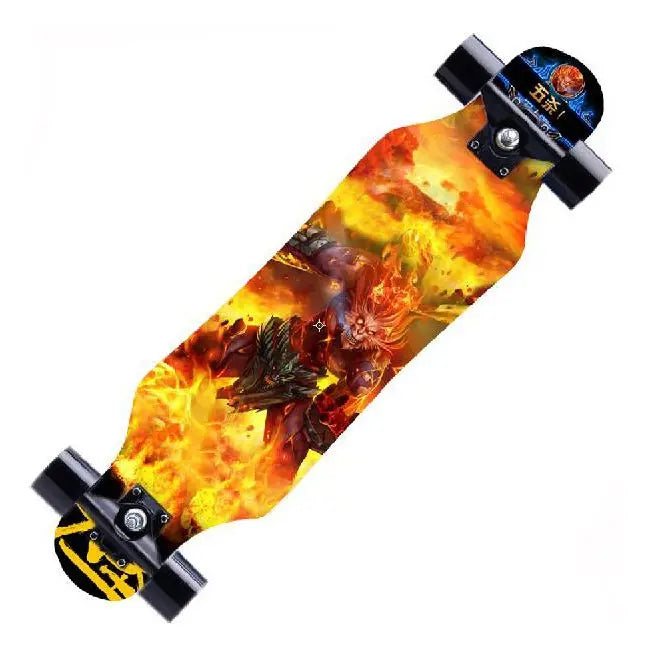 Patineta de 80 cm con cuatro ruedas, tabla de baile, para adultos, para calle, profesional, para principiantes, freestyle, patineta de doble kick.