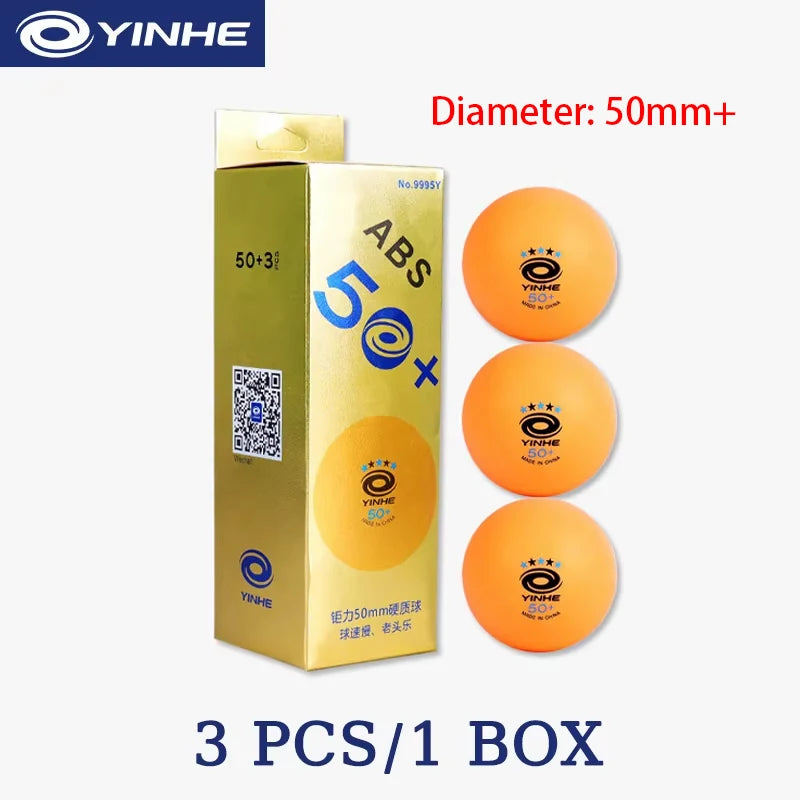 DHS 44mm + pelotas de tenis de mesa ABS nuevo Material pelotas de Ping Pong de entrenamiento y Fitness de gran tamaño 6 unids/caja pelota de tenis de mesa con costura