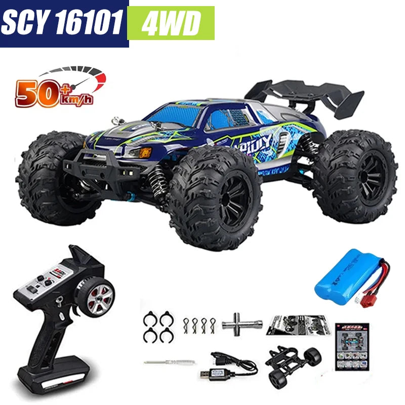 Coche RC 4x4 1:16 80 km/h Super Brushless, 50 km/h Brushed, vehículo todoterreno a control remoto de alta velocidad, buggy de carreras, regalo de juguete