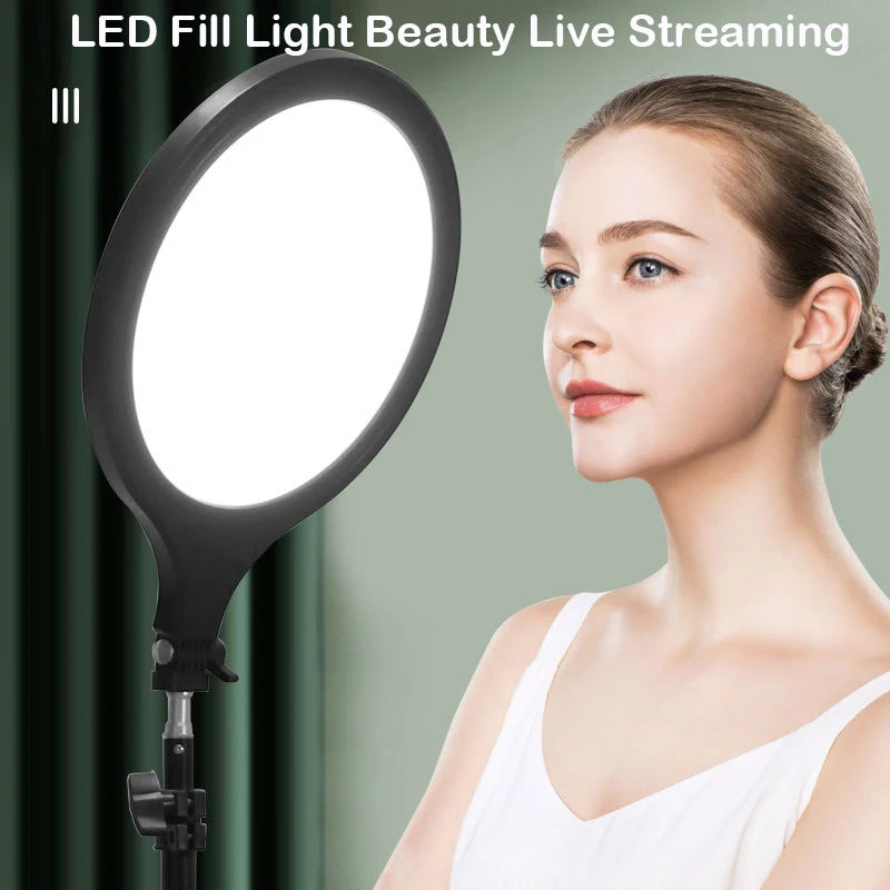 Panel de iluminación regulable para estudio fotográfico, lámpara de relleno de transmisión en vivo, sin soporte para trípode, 10 pulgadas