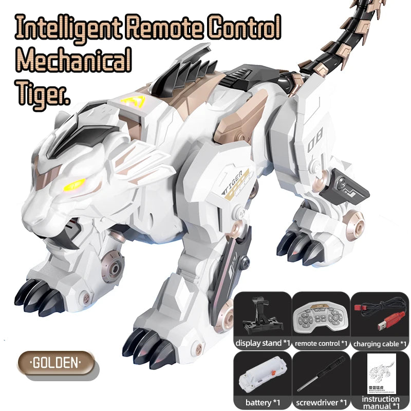 Robot teledirigido JJRC R38, juguete educativo infantil, tigre mecánico inteligente programable, robot biónico sensorial que baila
