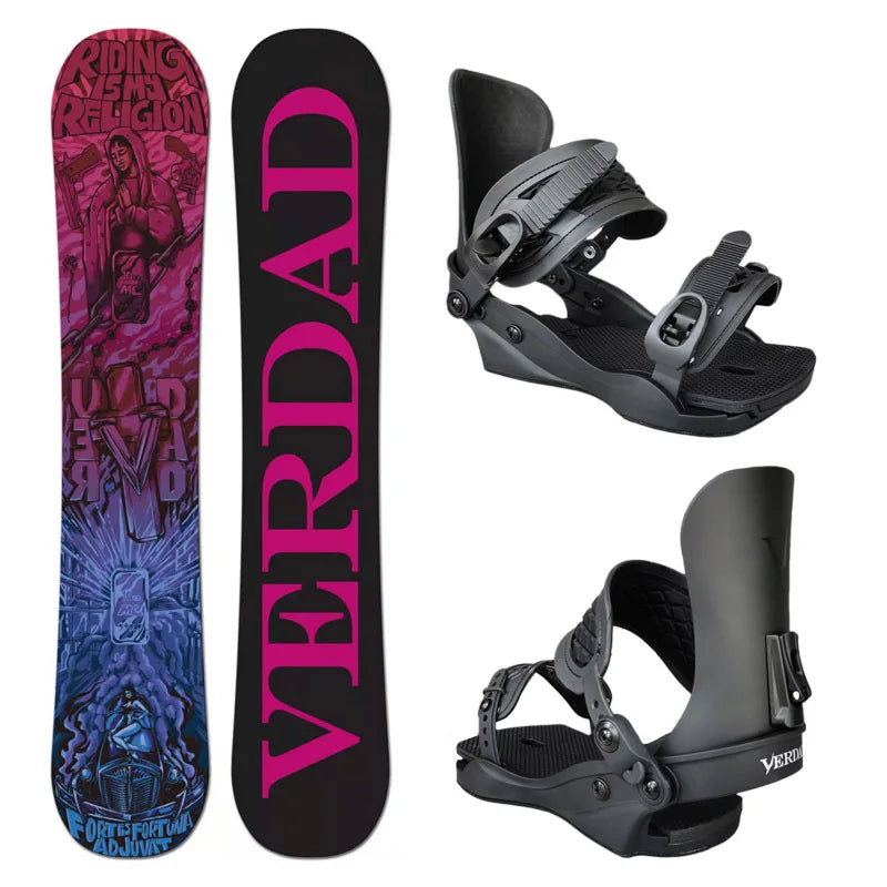 Tabla de snowboard freestyle All-Round Flat-Flower para hombre y mujer, con sistema de fijación All-Terrain Veneer para uso en esquí.