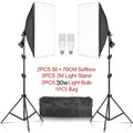 SH 1pc-3Pcs Kit de Iluminación Softbox para Fotografía 50x70CM, Sistema de Luz Profesional con Bombillas Fotográficas E27 para Estudio Fotográfico
