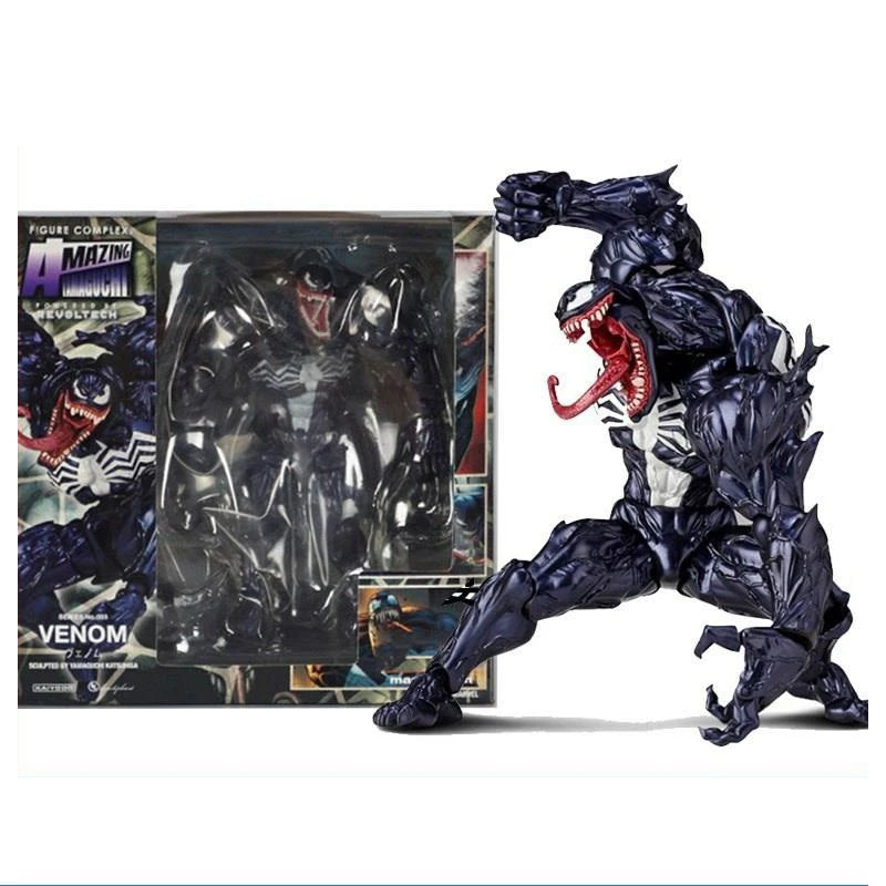 Figura de acción de Black Panther de Revoltech Yamaguchi, modelo de Deadpool y Venom, juguetes de Black Panther King of Wakanda T'Challa
