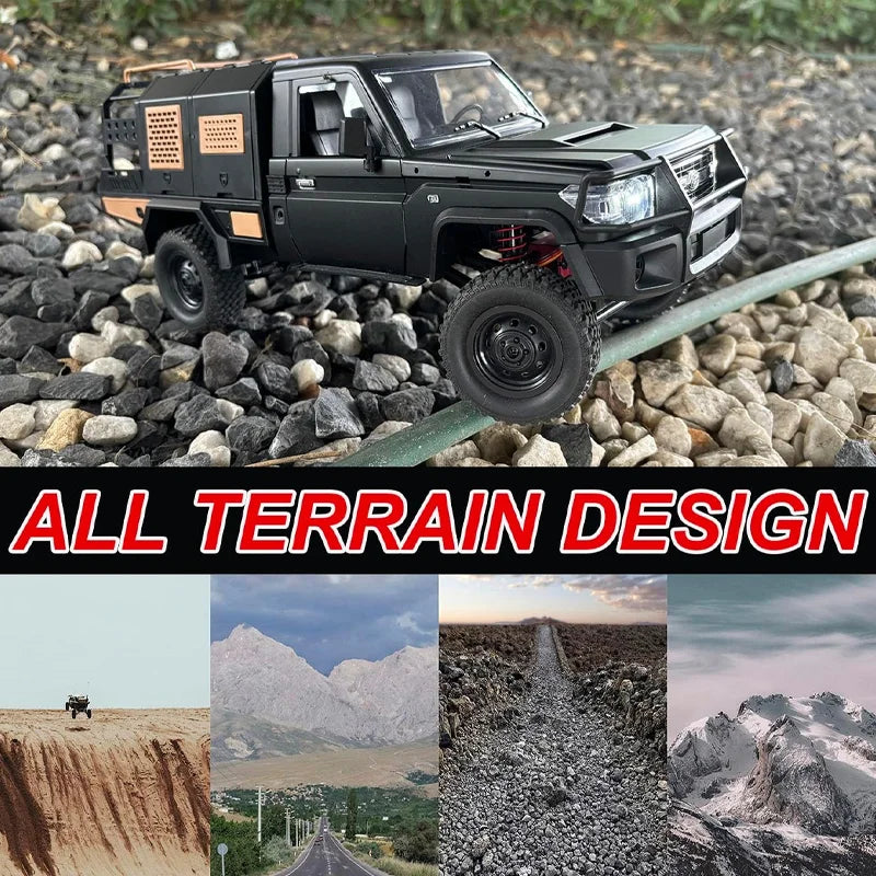 1:12 MN Model MN82S RC Off Road Truck 2.4G RTR Version 4WD All Terrain Remote Control Crawler Car Hobby Toy For Boys Adult Gifts
