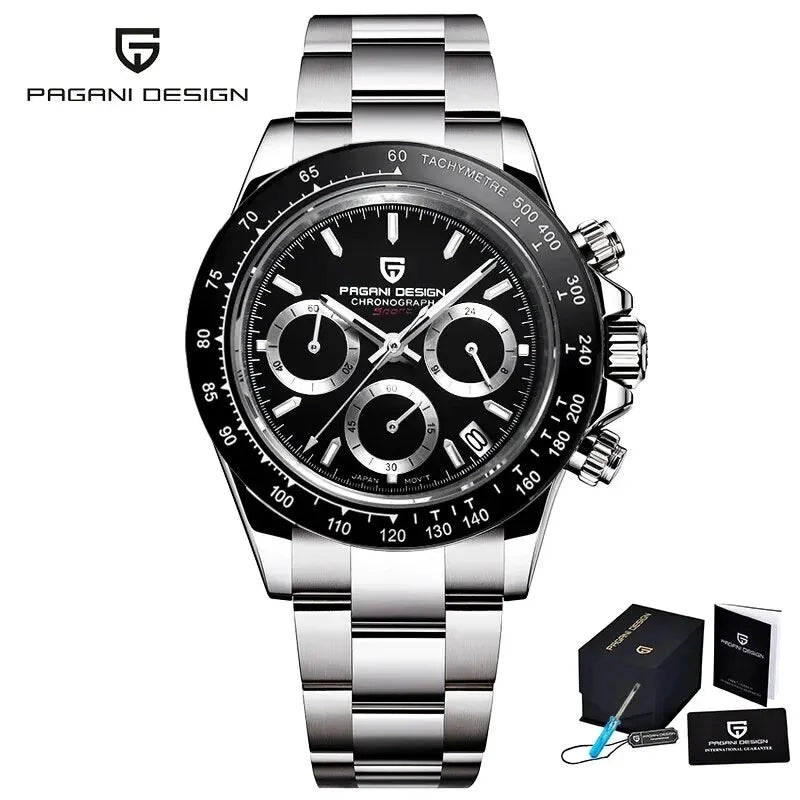 Reloj de hombre PAGANI DESIGN 2026 nuevo, dorado 1644, reloj de pulsera de cuarzo de lujo de marca superior para hombre, cronógrafo, resistente al agua