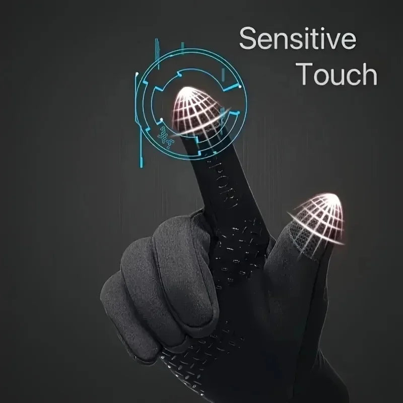 Guantes cálidos de invierno, impermeables, con pantalla táctil, antideslizantes, para montar en motocicleta, suministros para exteriores, para pescar, esquiar y correr