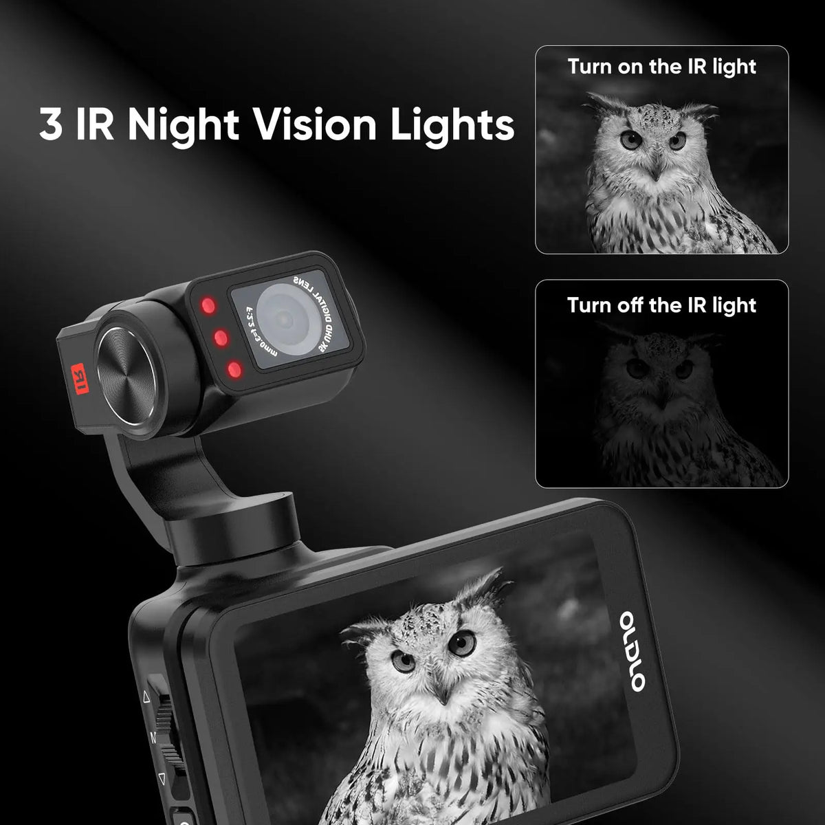 ORDRO M5 5K videocámara de vídeo de bolsillo de acción visión nocturna infrarroja IR cámara Vlog con pantalla táctil grande con trípode Control remoto tarjeta SD